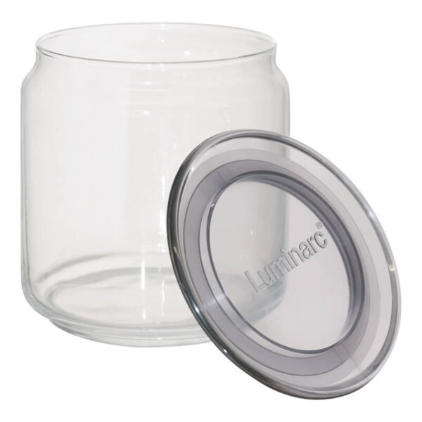 Flat Jar with Grey Lid 750 ml 11 cm