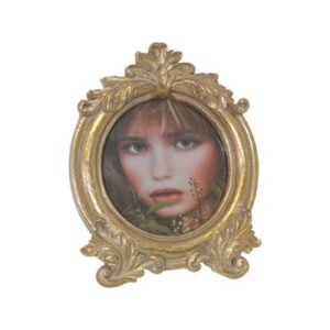 Noline Round Gold Photo Frame 12 x 10 cm