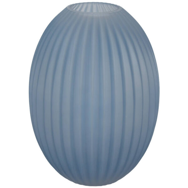 Light Blue Optic Vase 30 x 10 cm