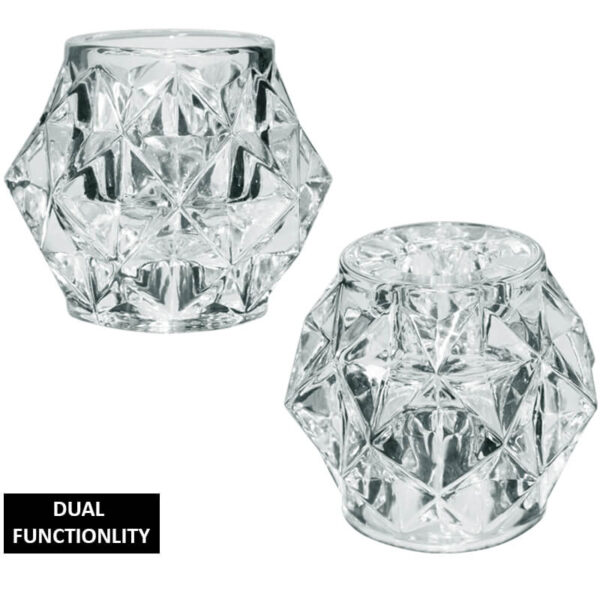 Clear Diamond Votive 8 cm