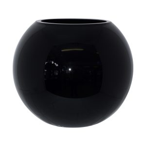 Black Globule Ball Vase 17 x 20 cm