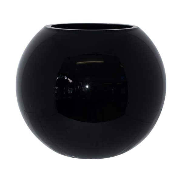 Black Globule Ball Vase 17 x 20 cm