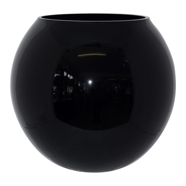 Black Globule Ball Vase 26 x 28 cm