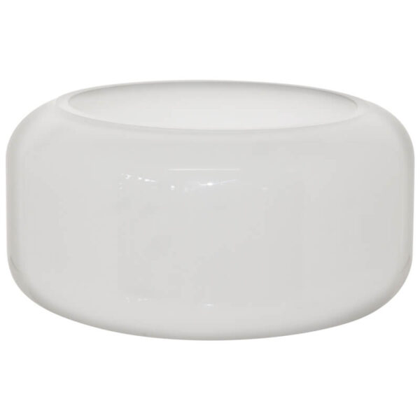 Flat Candle Holder White 8 x 16 cm