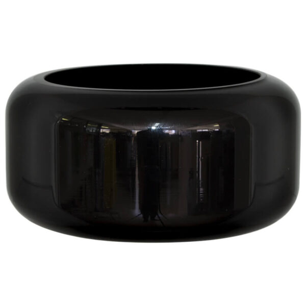 Flat Black Candle Holder 16 x 8 cm