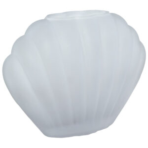 Frosted White Seashell Vase 17 cm