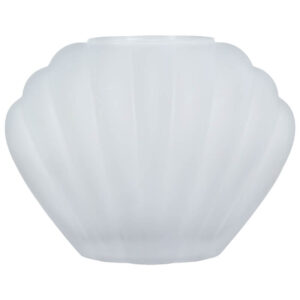 Frosted White Seashell Vase 17 cm