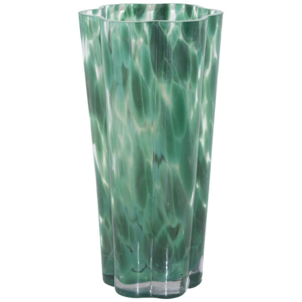 Green Art Glass Vase 30 cm