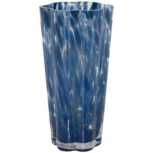 Blue Art Glass Vase 30 cm