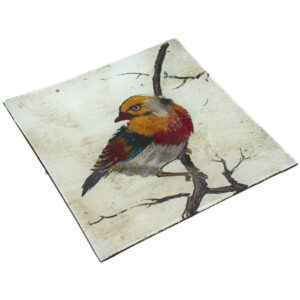 Bird on Branch SQ Dish 19 x 19 cm