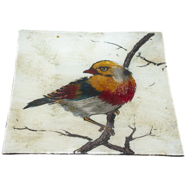 Bird on Branch SQ Dish 19 x 19 cm