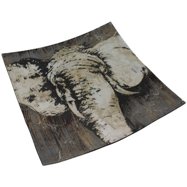 Elephant Square Plate 29 x 29 cm