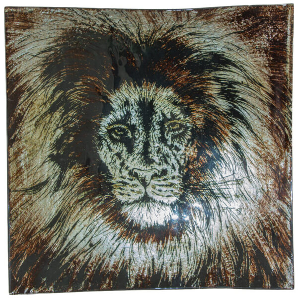 Square Lion Dish 29 X 29 cm