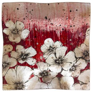 Square Dish - Cherry Petal 20 cm