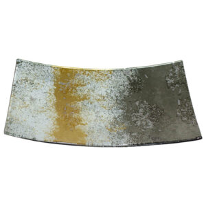 Silver and Gold Metalic Dish 23 x 15 cm