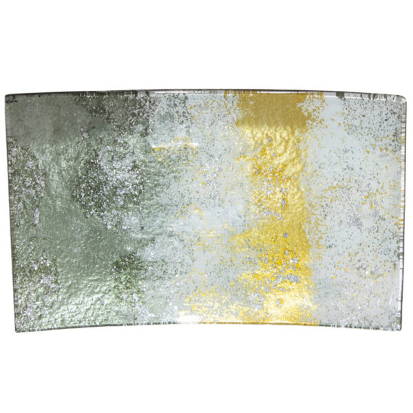 Silver and Gold Metalic Dish 23 x 15 cm