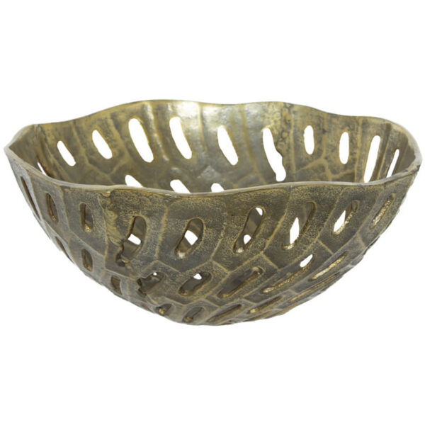 Antique Gold Bowl 37 x 37 x 16 cm