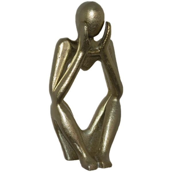 Human Sculpture Man Sitting 21 cm