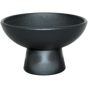 Tilla Footed Vase - Black 10 x16 cm