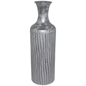 Kiara Silver Metal Vase 54 cm