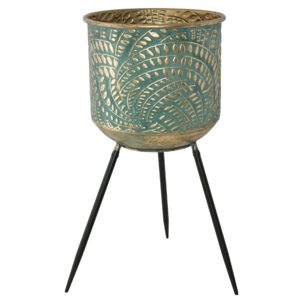 Small Green and Gold Three-Legged Stand 51 cm