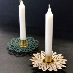 Greyish Candle Holder 12 x 4 cm