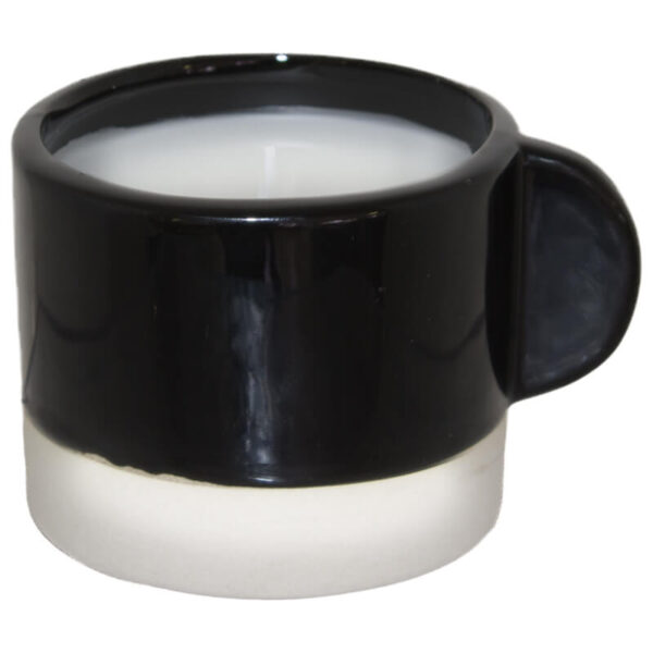 Candle Holder with Wax - Black 7 cm