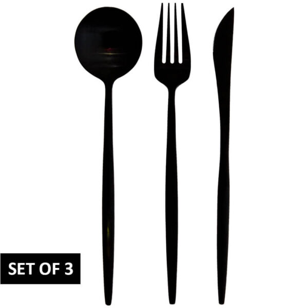 Utensil Set of 3 Black