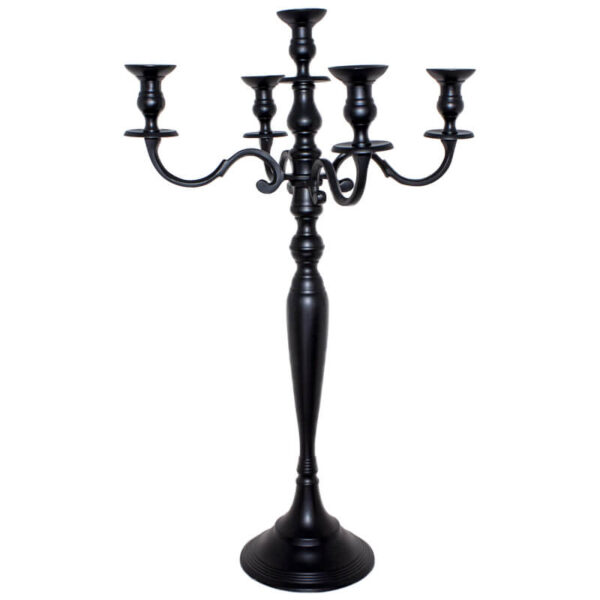 Matt Black Candle Holder 70 cm