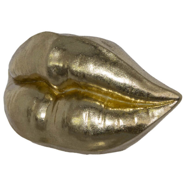 Gold Lips Display Sculpture 17 x 7 x 10 cm