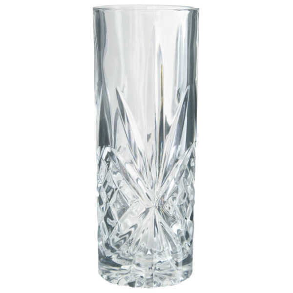 Melony Pressed Glass Tube Vase 20 cm