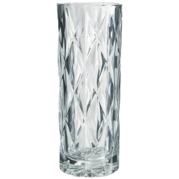 Trento Pressed Glass Tube Vase 20 cm