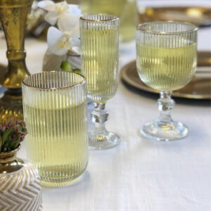 Riva Wine Glass with Gold Rim 350 ml