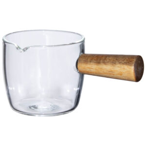 Glass and Wood Milk Jar 100 ml