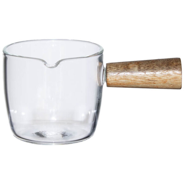 Glass and Wood Milk Jar 100 ml