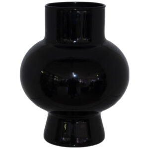 Pluto Black Vase 18 x 15 cm