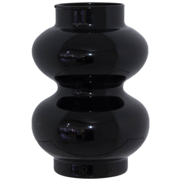 Black Double Ball Vase 19 x 14 cm