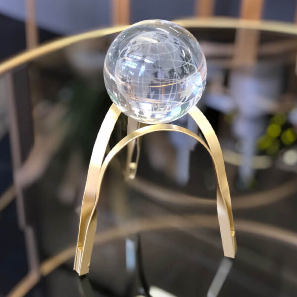 Decor Ball with Gold Stand 8 cm