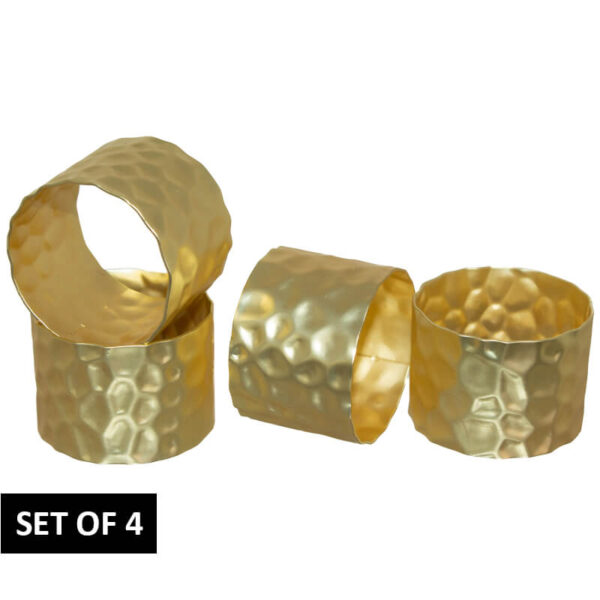 Gold Napkin Ring Set of 4