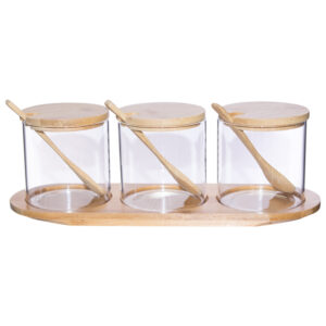 Janus Jar Set of 3 with Spoons 450 ml