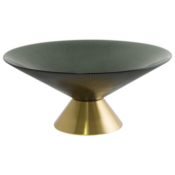 Amiens Grey Gold Fruit Bowl 36 x 36 x 16