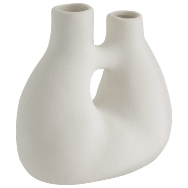 2 Hole Ceramic Vase 14 cm