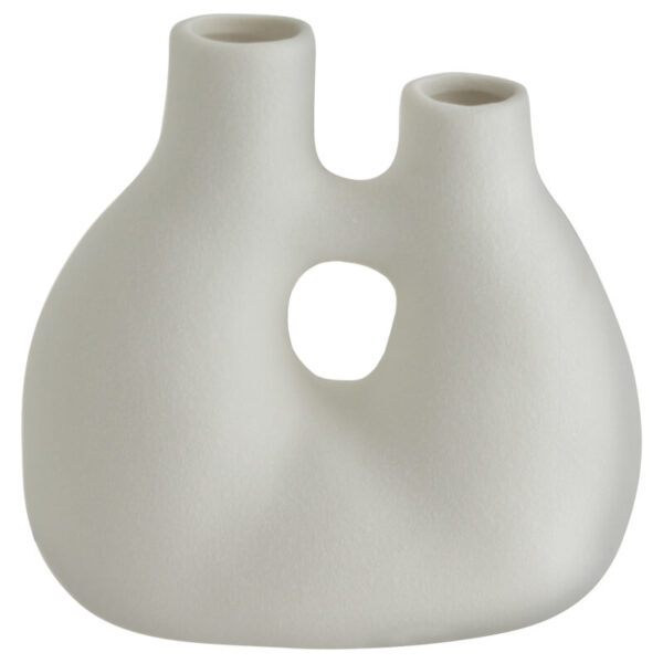 2 Hole Ceramic Vase 14 cm