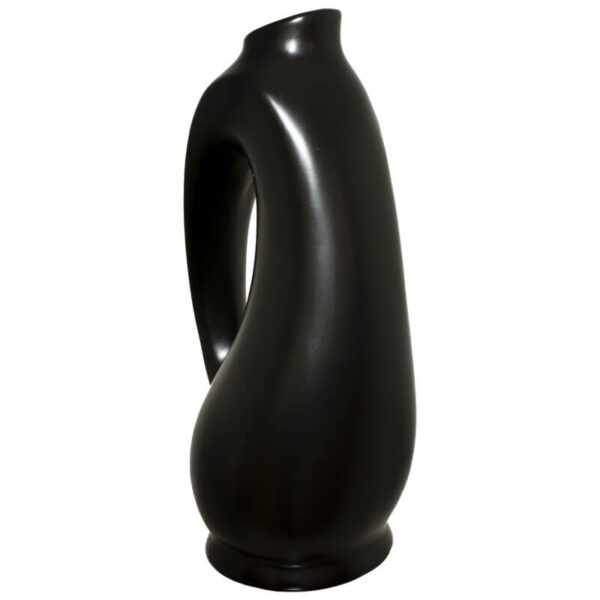 Nero Vase Fitted with Handle 23 cm