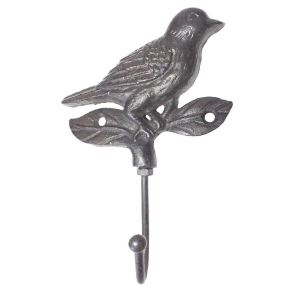 Bird on Leaf Wall Hook 17 cm