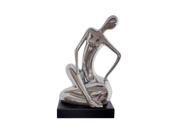 Silver Human Sculpture 38 x 21 x 19 cm