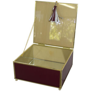 Burgundy Decor Box 18 x 18 x 8 cm