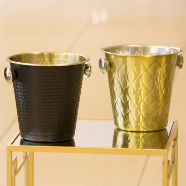 Wine Bucket Gold 4 Lt 21 x 21.5 cm