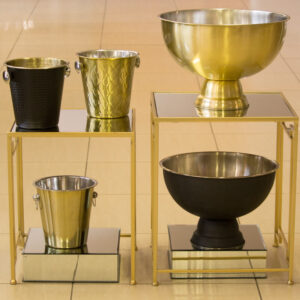 Wine Bucket Gold 4 Lt 21 x 21.5 cm