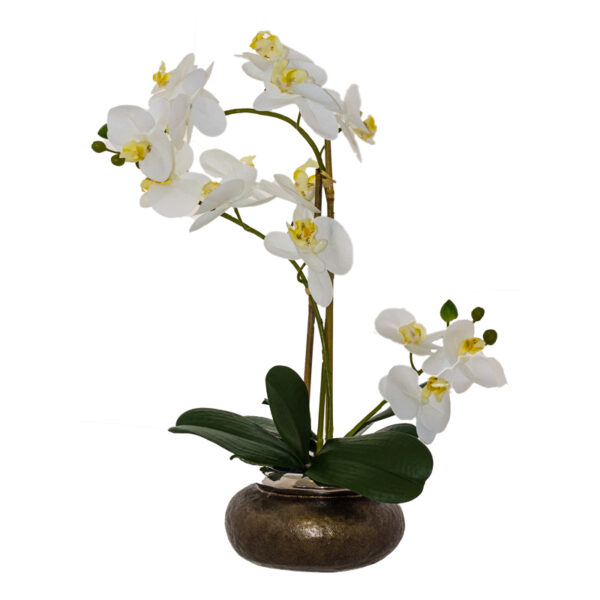 White Orchid in Copper Pot 53 cm